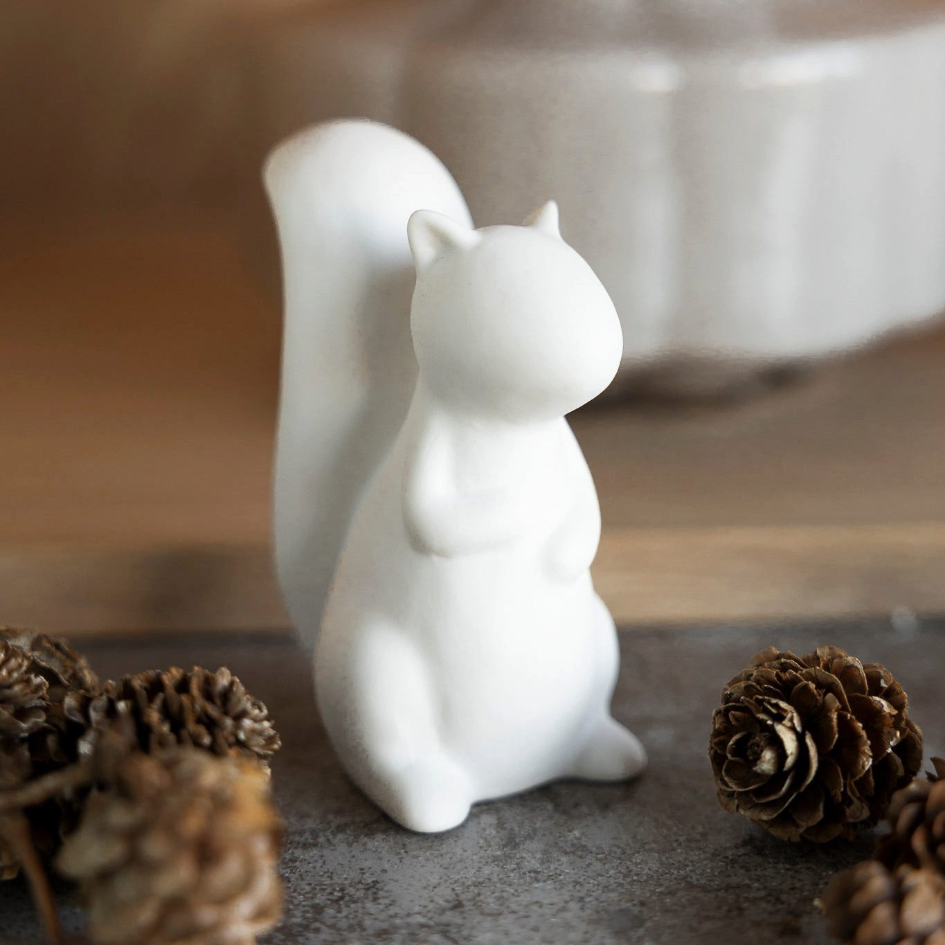 Storefactory Dekoobjekt Eichhörnchen Otis weiß Herbstdeko günstig online kaufen