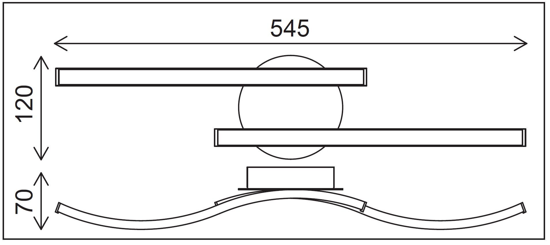 TRANGO LED Deckenleuchte, 3159 Design LED-Deckenleuchte Serie *WAVE* I 2 Fl günstig online kaufen