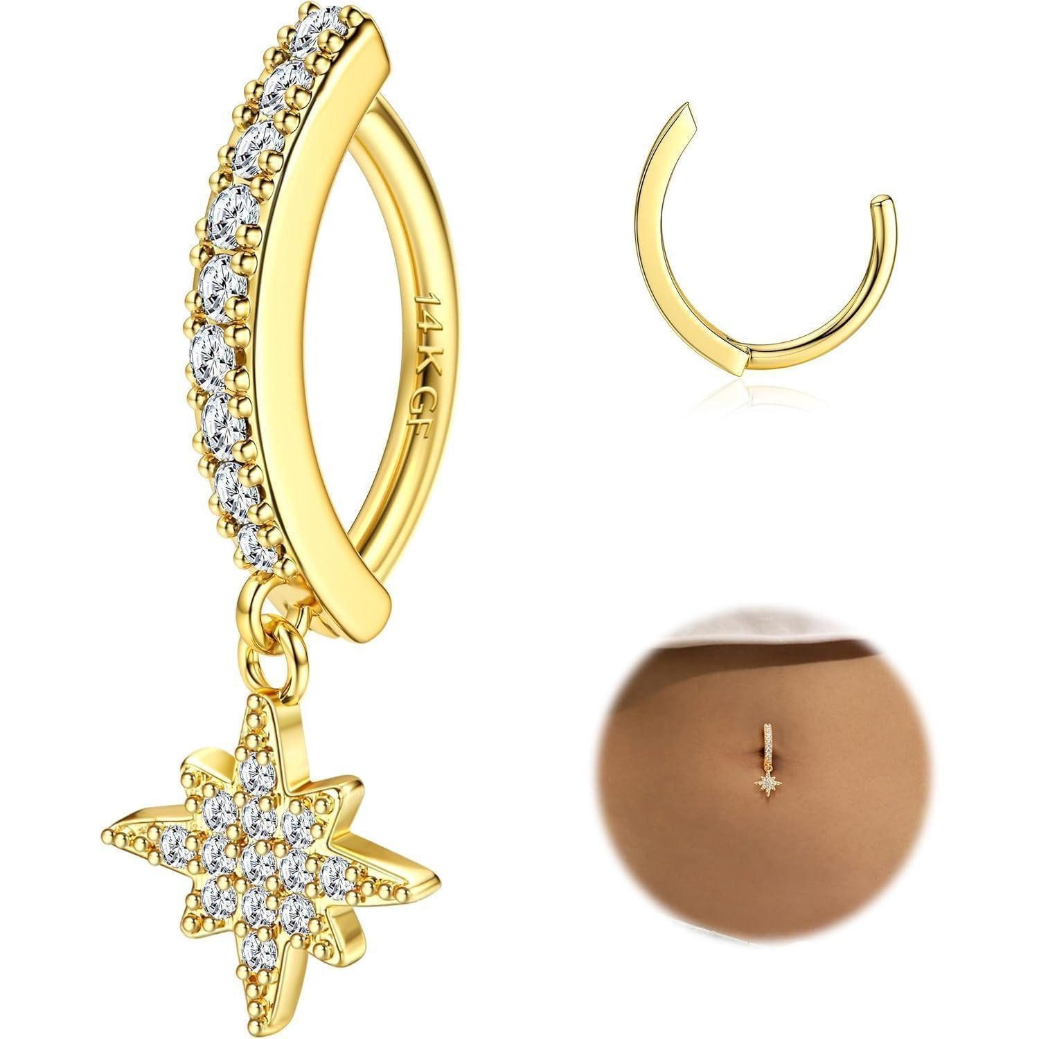 LuxusKollektion Bauchnabelpiercing Bauchnabelpiercing Gold Zirkonia Perle C günstig online kaufen