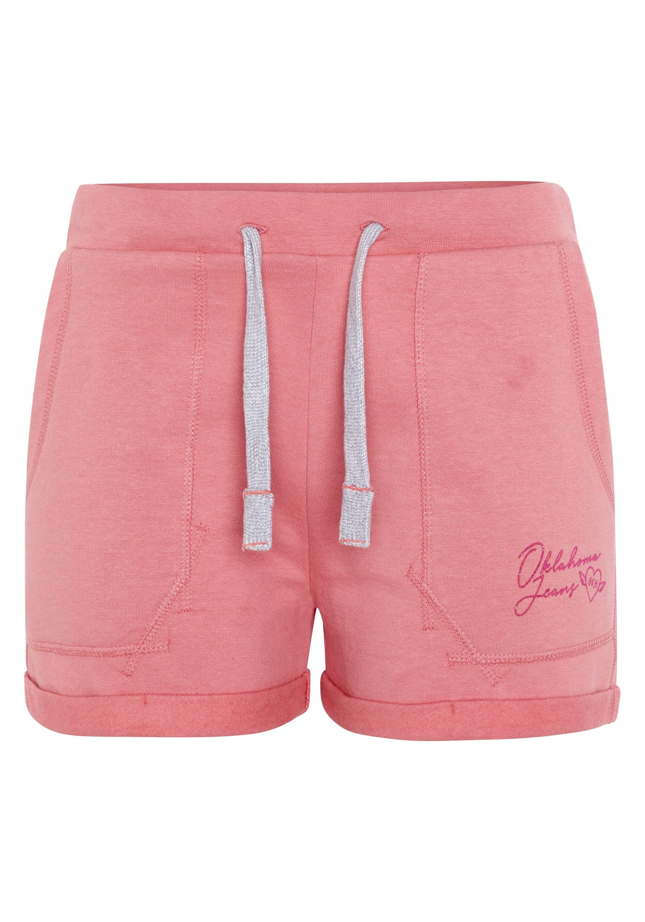 Oklahoma Jeans Sweatshorts mit kleinem Logo Print