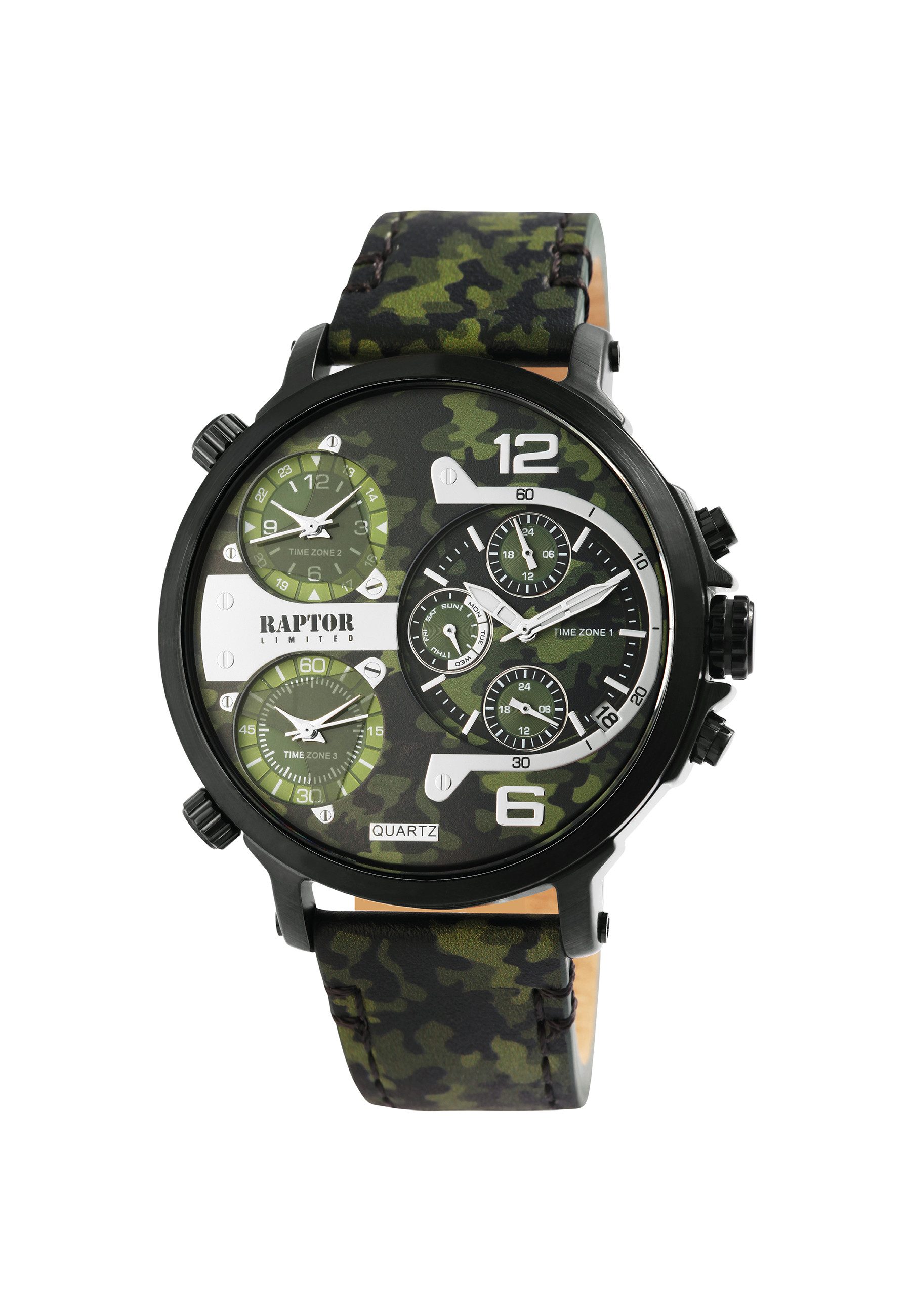 Raptor Limited Quarzuhr Maxx mit Echtlederband, günstig online kaufen