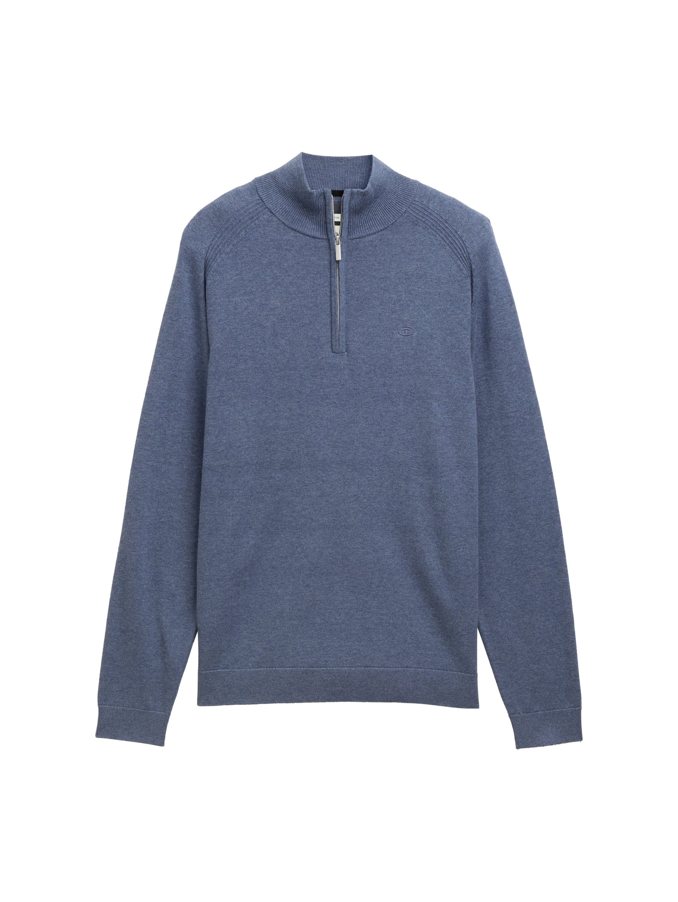 TOM TAILOR Troyer mit Logo Stickerei