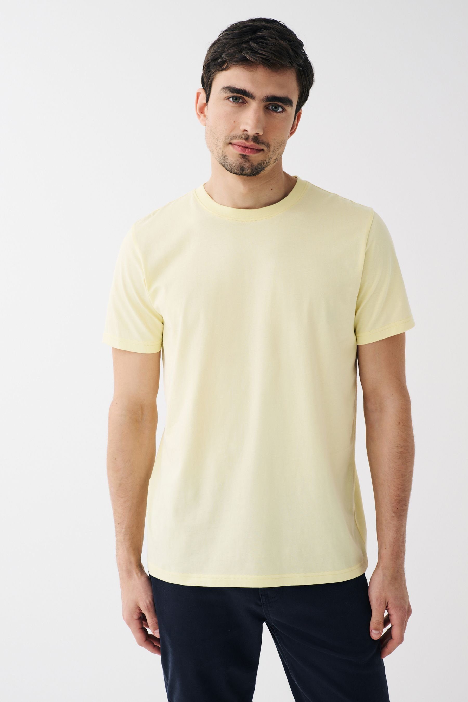 Next Yellow Rundhalsausschnitt Lemon (1-tlg) T-Shirt mit T-Shirt Essential