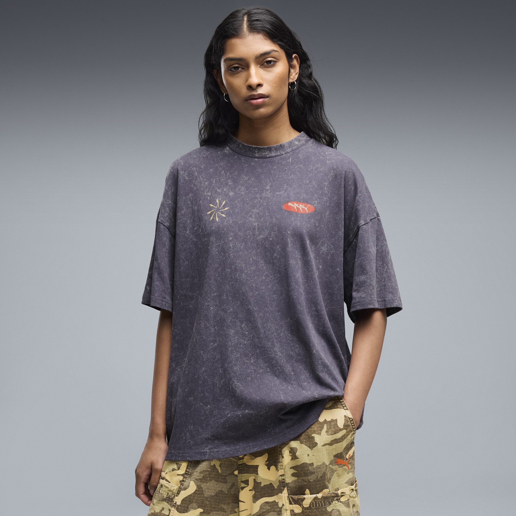 PUMA T-Shirt FUTURE.PUMA.ARCHIVE Washed Oversized Graphic T-Shirt Damen