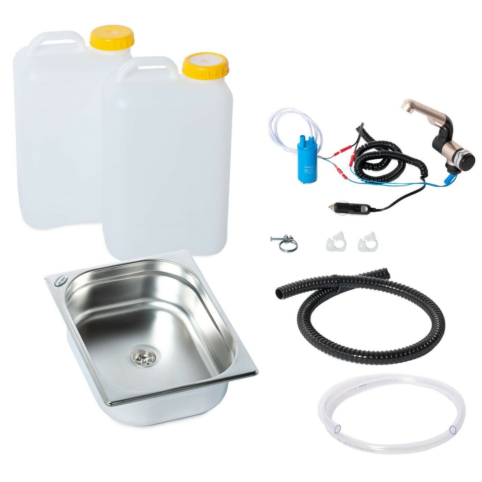 ad-ideen Waschbecken 12V Camping Spüle Bausatz 325x265x100mm 19L T4 T5 T6