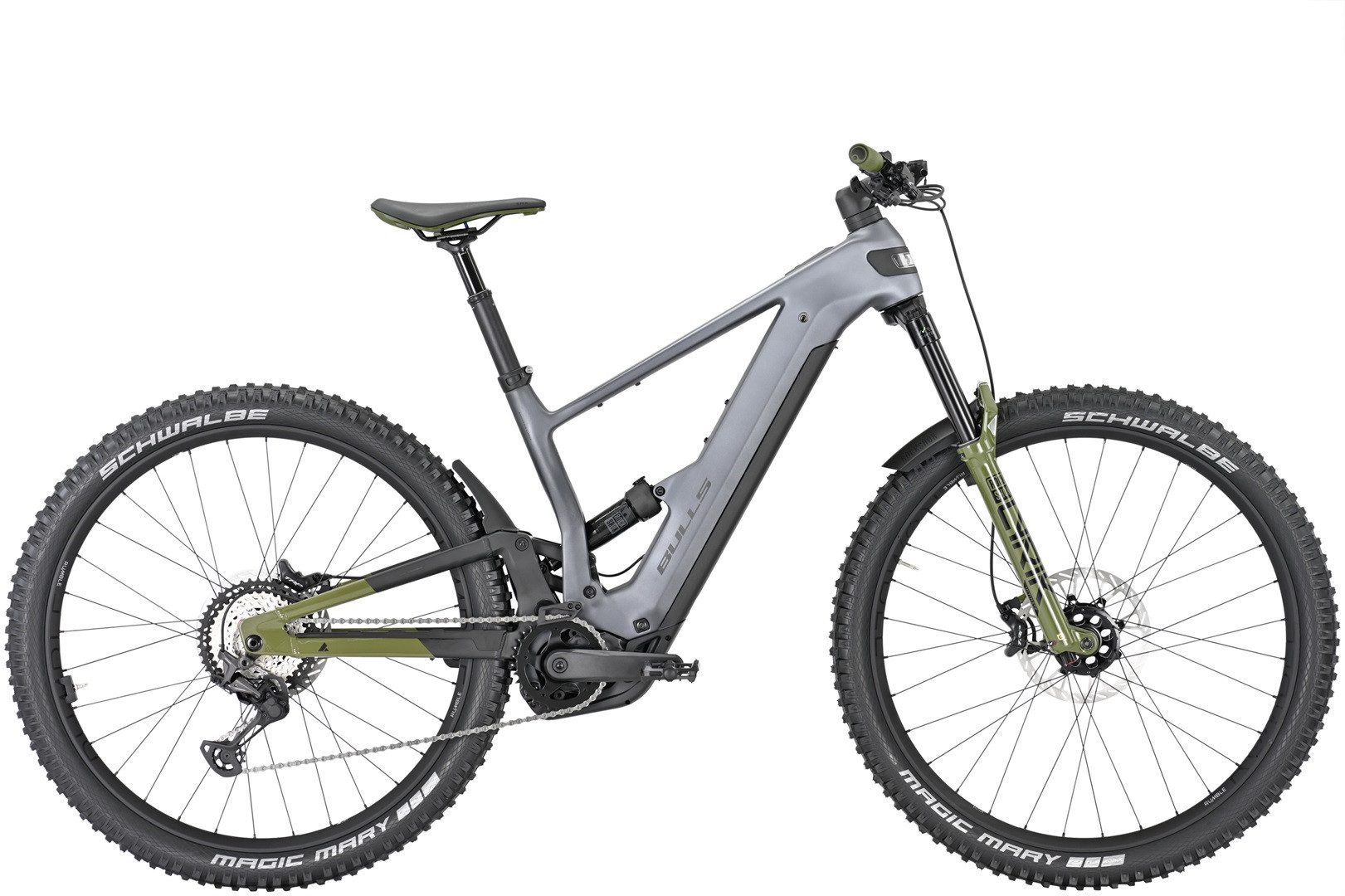 Bulls E-Bike Bulls Copperhead EVO AM5 29'' 800 Wh grau 2025, 12 Gang Shimano Deore XT RD-M8120 shadow+, Kettenschaltung, Bosch Performance Line CX GEN5 smart System, 800 Wh