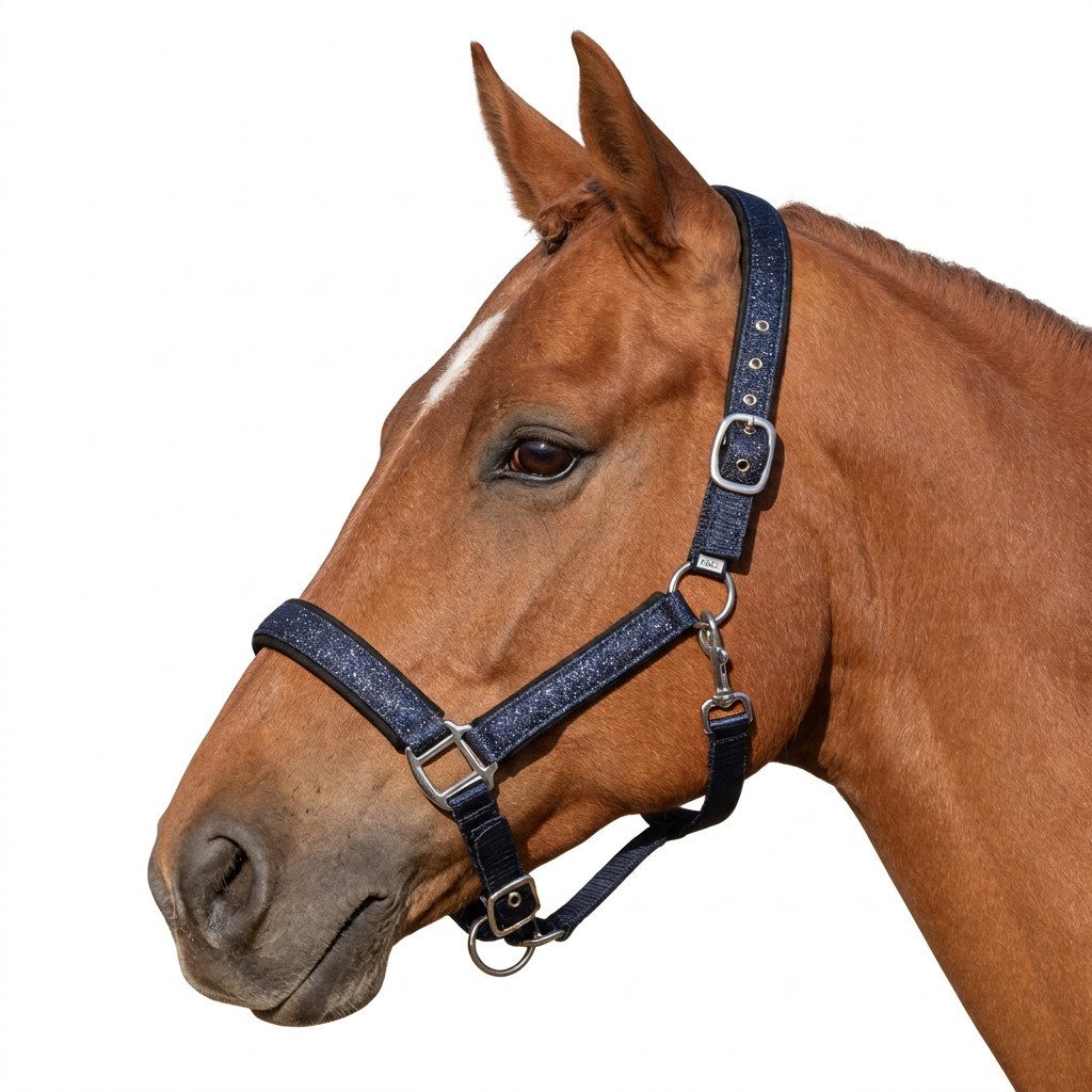 Pferdelinis Halfter Halfter Pferde Glitzer, gepolstert, Größe Pony, Cob, Warmblut, Shetty, Glitzer