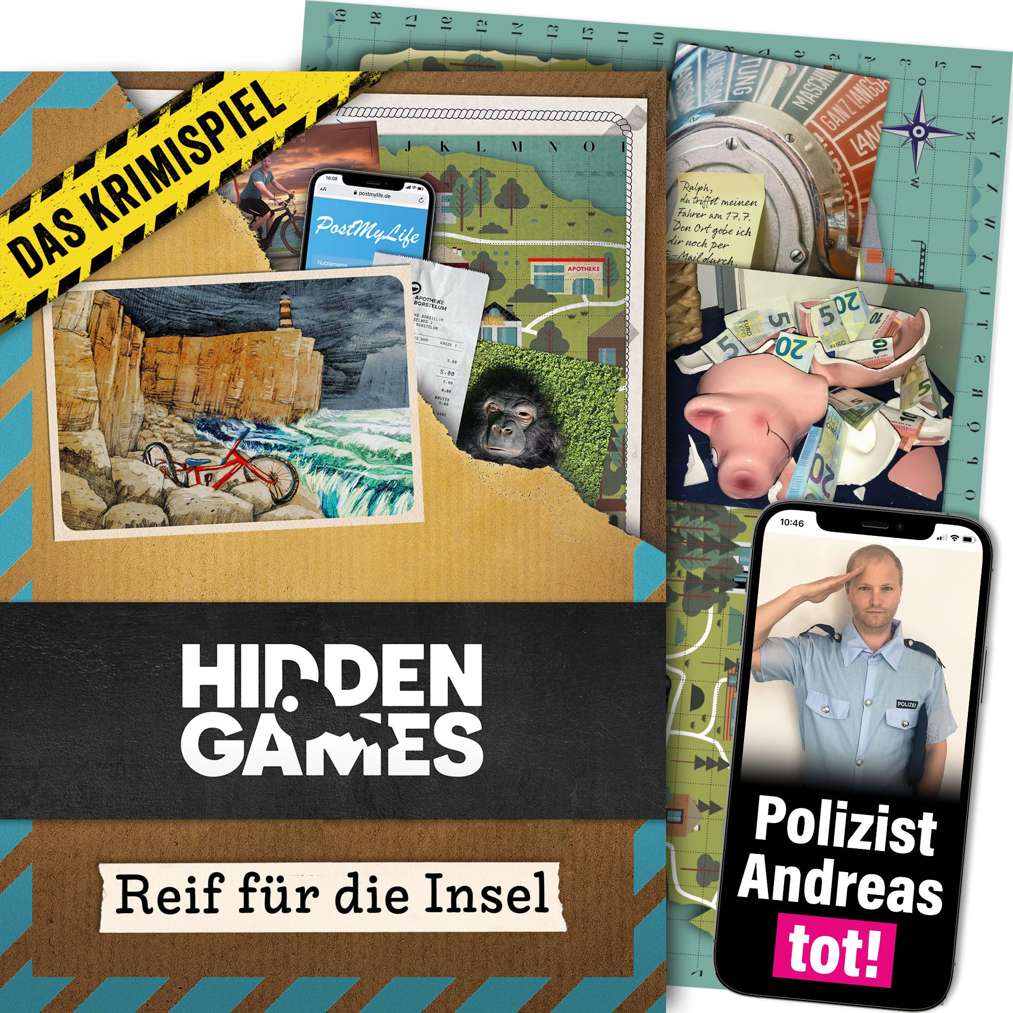 Hidden Games Tatort Spiel Reif für die Insel, Krimispiel, Made in Germany