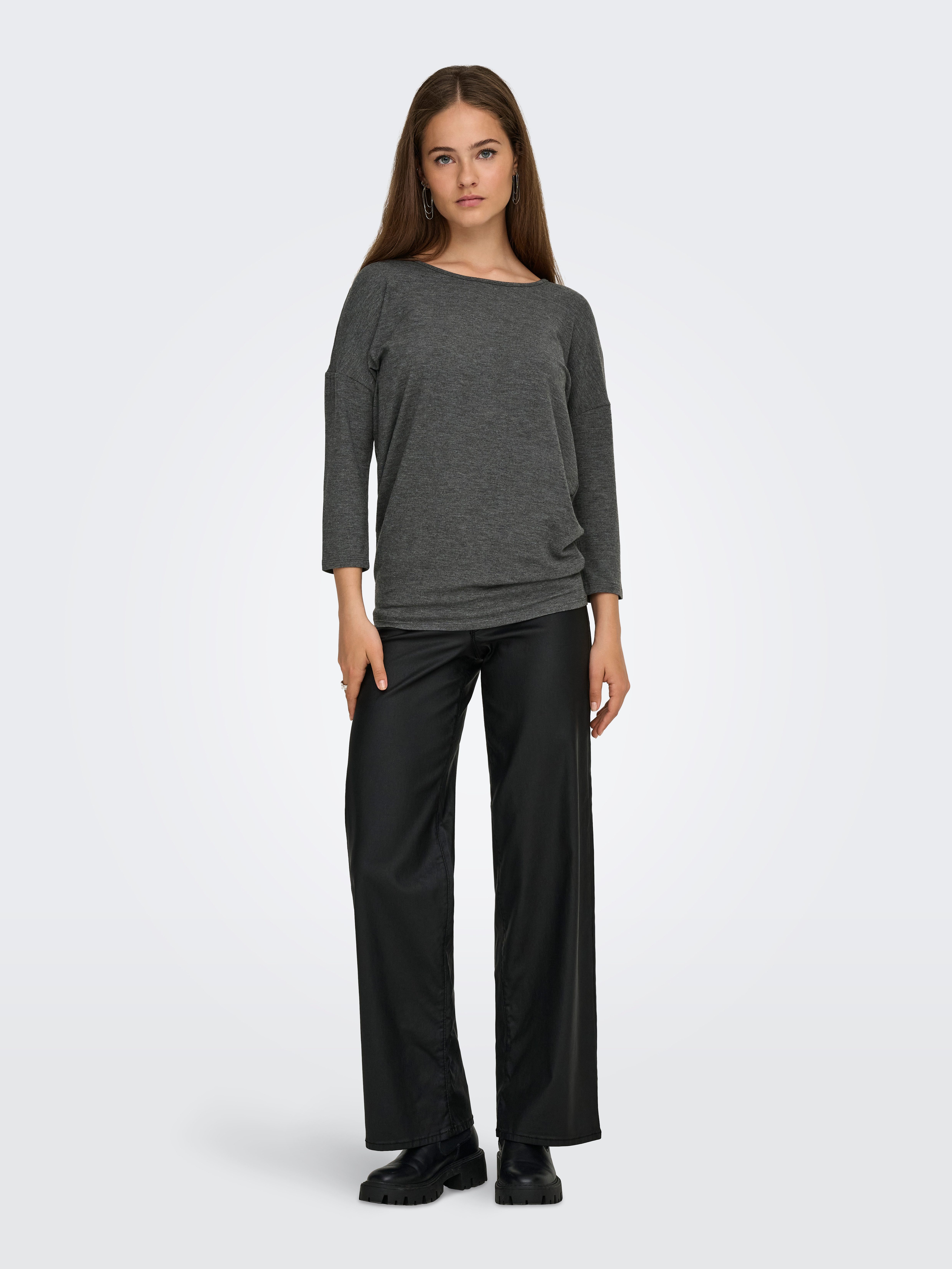 ONLY 3/4-Arm-Shirt ONLGLAMOUR 3/4 TOP JRS NOOS Materialmix, loose fit