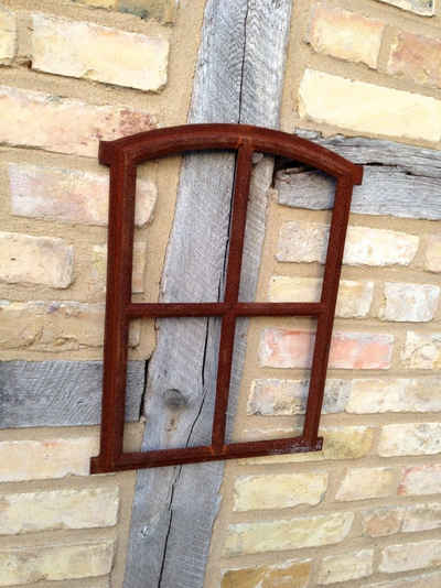 Antikas Fenster Fenster 47,5 x 63cm, Sprossenfenster für Gartenhaus, Eisenfenster