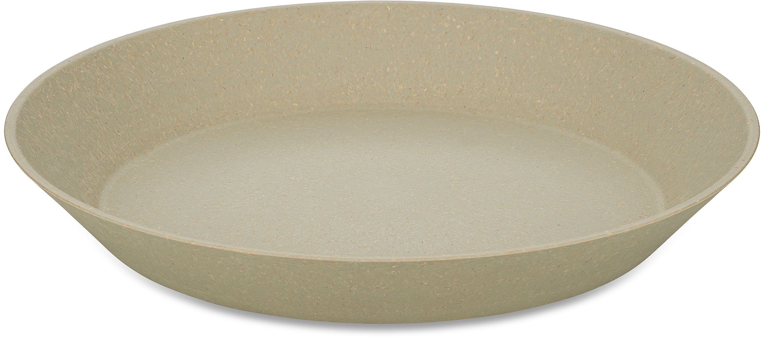 KOZIOL Suppenteller CONNECT PLATE, (4 St), biozirkuläremKunststoff+FSCHolz,spülmaschinengeeignet,melaminfrei,24cm