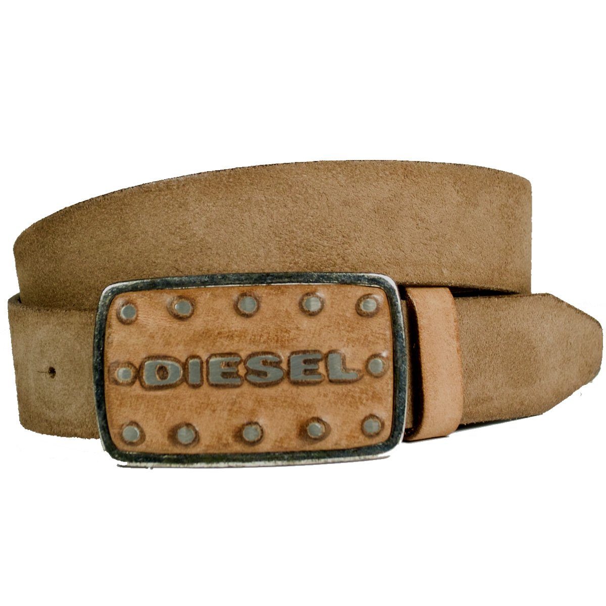 Diesel Ledergürtel Diesel Herren/Damen Gürtel Unisex BATTO im klassischen Design, Vollrindledergürtel, Leder Gürtel mit Schnalle