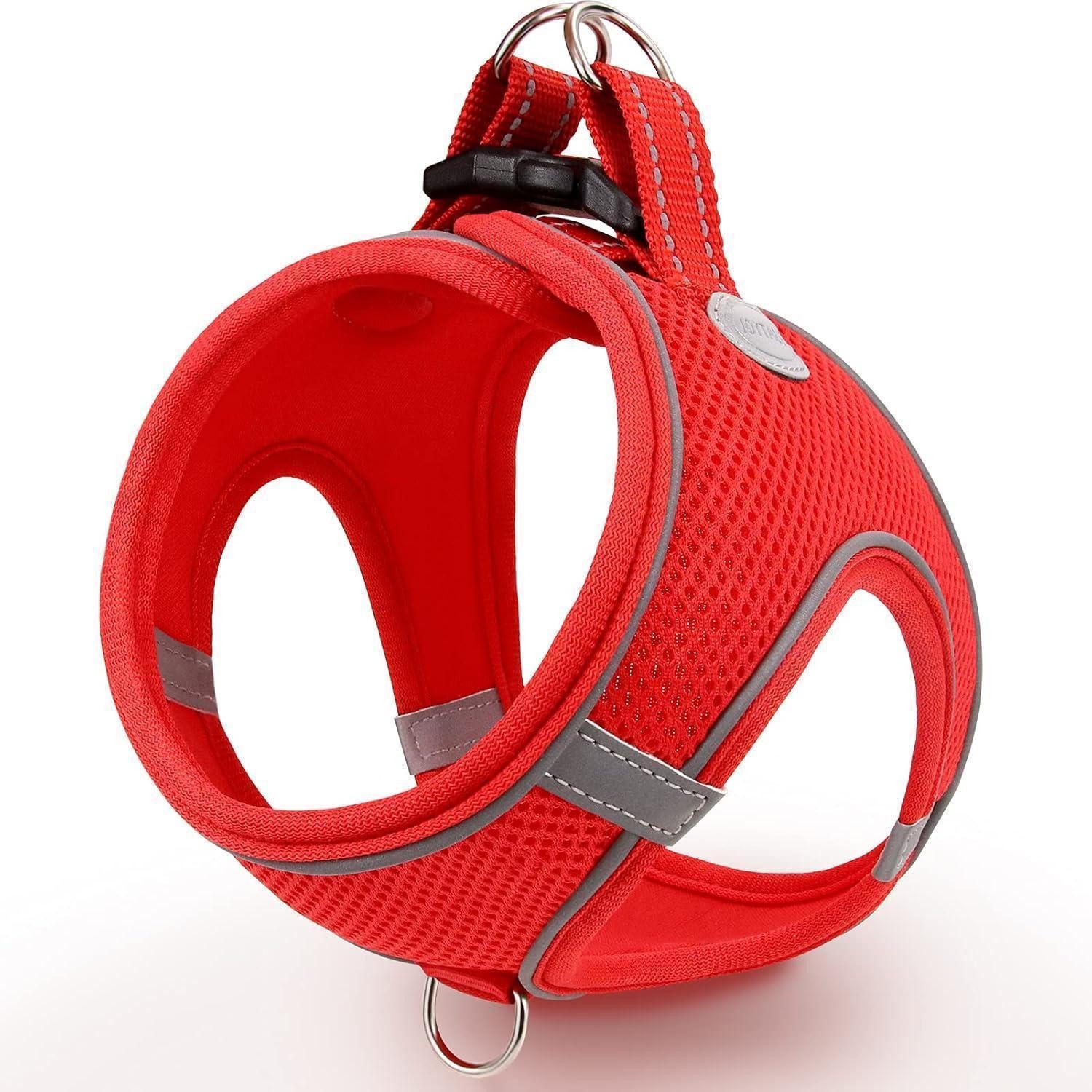 LuxusKollektion Hunde-Geschirr Hundegeschirr Brustgeschirr Mesh reflektierend rot S-Brust:38-42cm Rot