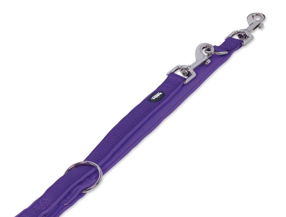 Nobby Hundeleine Führleine "Classic Preno", lila, XS-S, Nylon-Neopren, 3-fach verstellbar, weicher Griff durch Neoprenfutter
