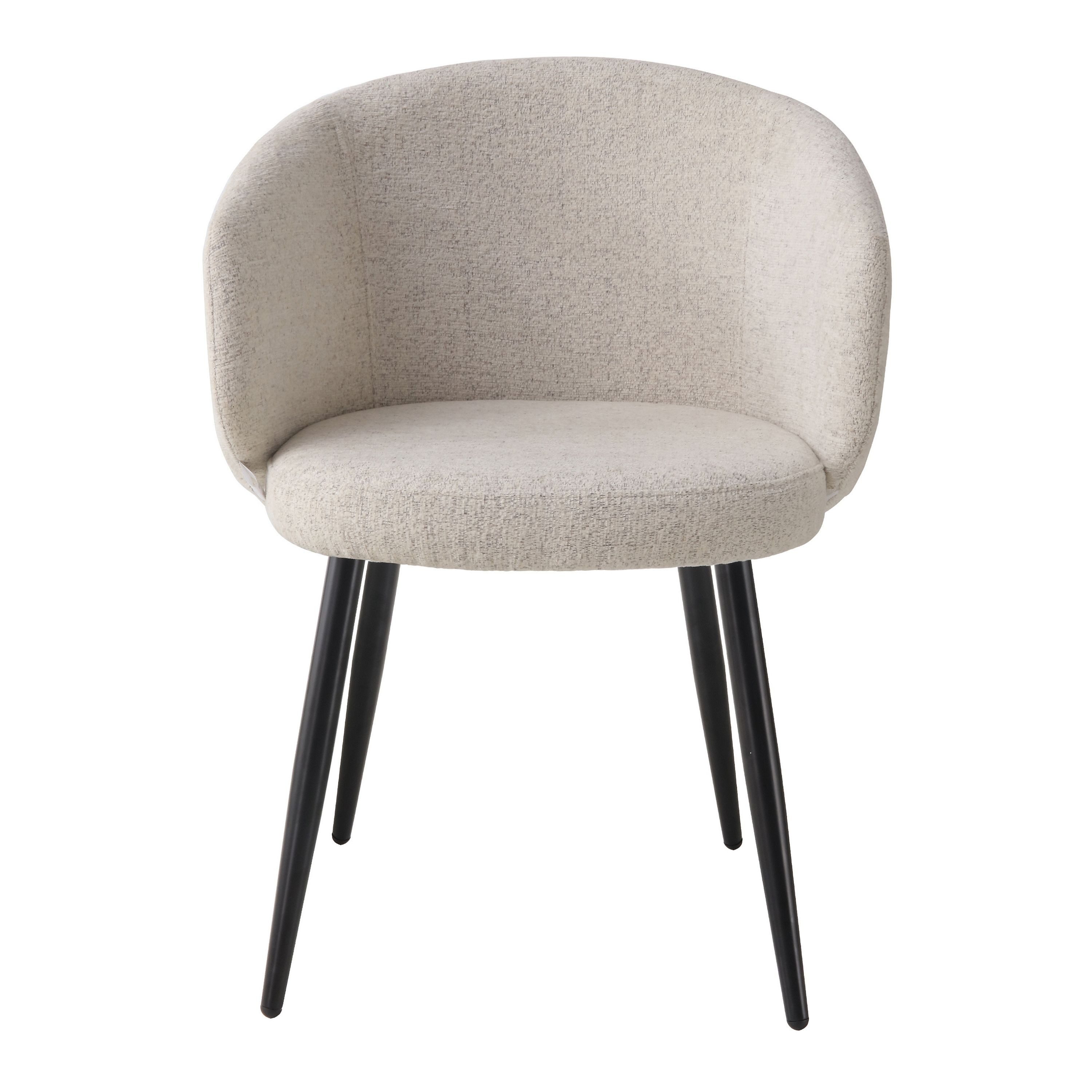 Esszimmerstuhl Aurora mit Armlehnen, Stoffbezug aus Polyester, 55x58x77cm