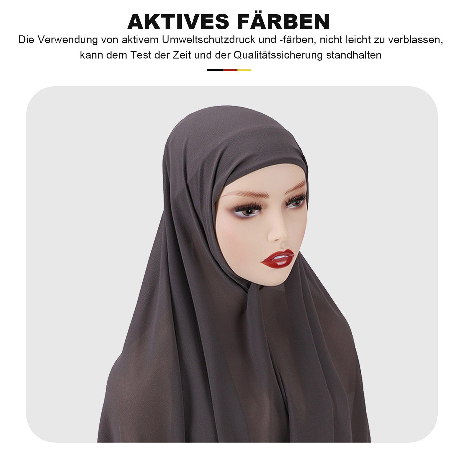 Kopftuch Bandana hellgrau halstuecher aus weichem für Chiffon MAGICSHE Halstuch Frauen Kopftuch,