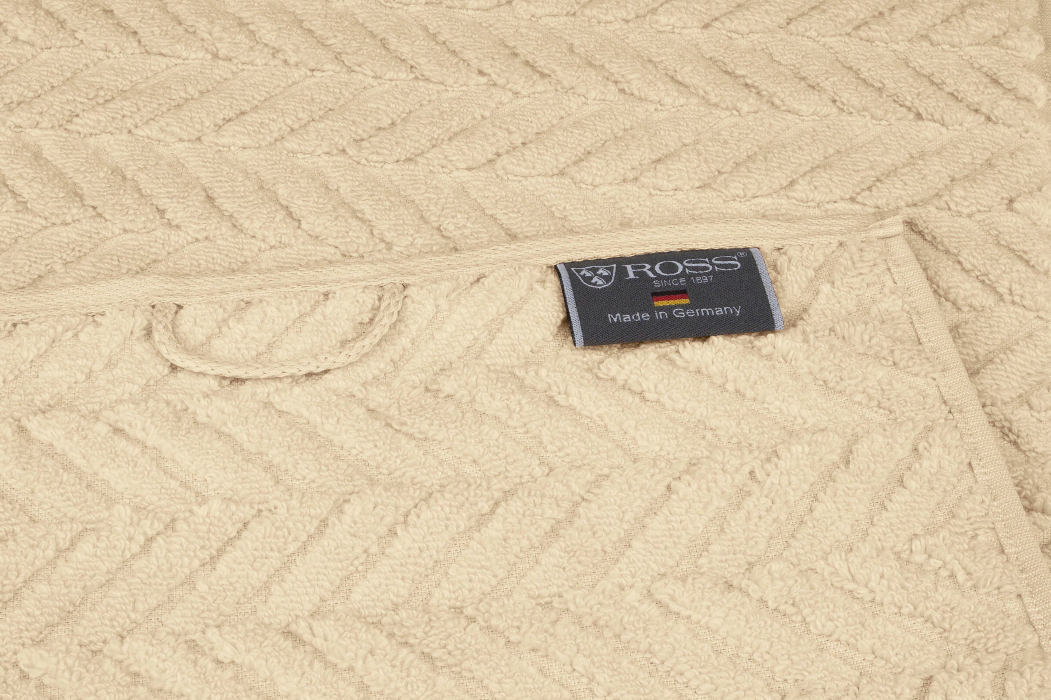 (2-St), sand 9001, Frottier ROSS natur Baumwolle Handtücher Sensual 100% /