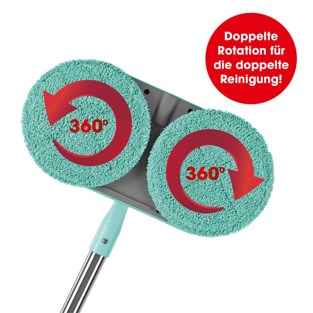 CLEANmaxx Wischmopp CLEANmaxx Ersatz-Pads 2er-Set türkis, Ersatz-Pads 2er-Set türkis (ohne Wischmopp)