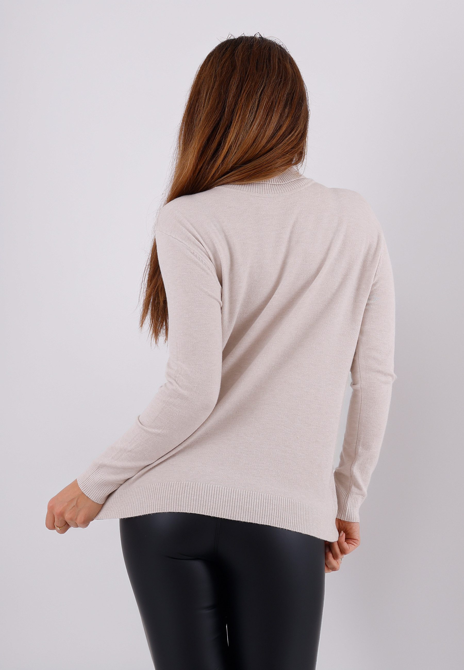 YC Fashion & Style Rollkragenpullover Damen Pullover mit hohem Kragen, Uni, günstig online kaufen