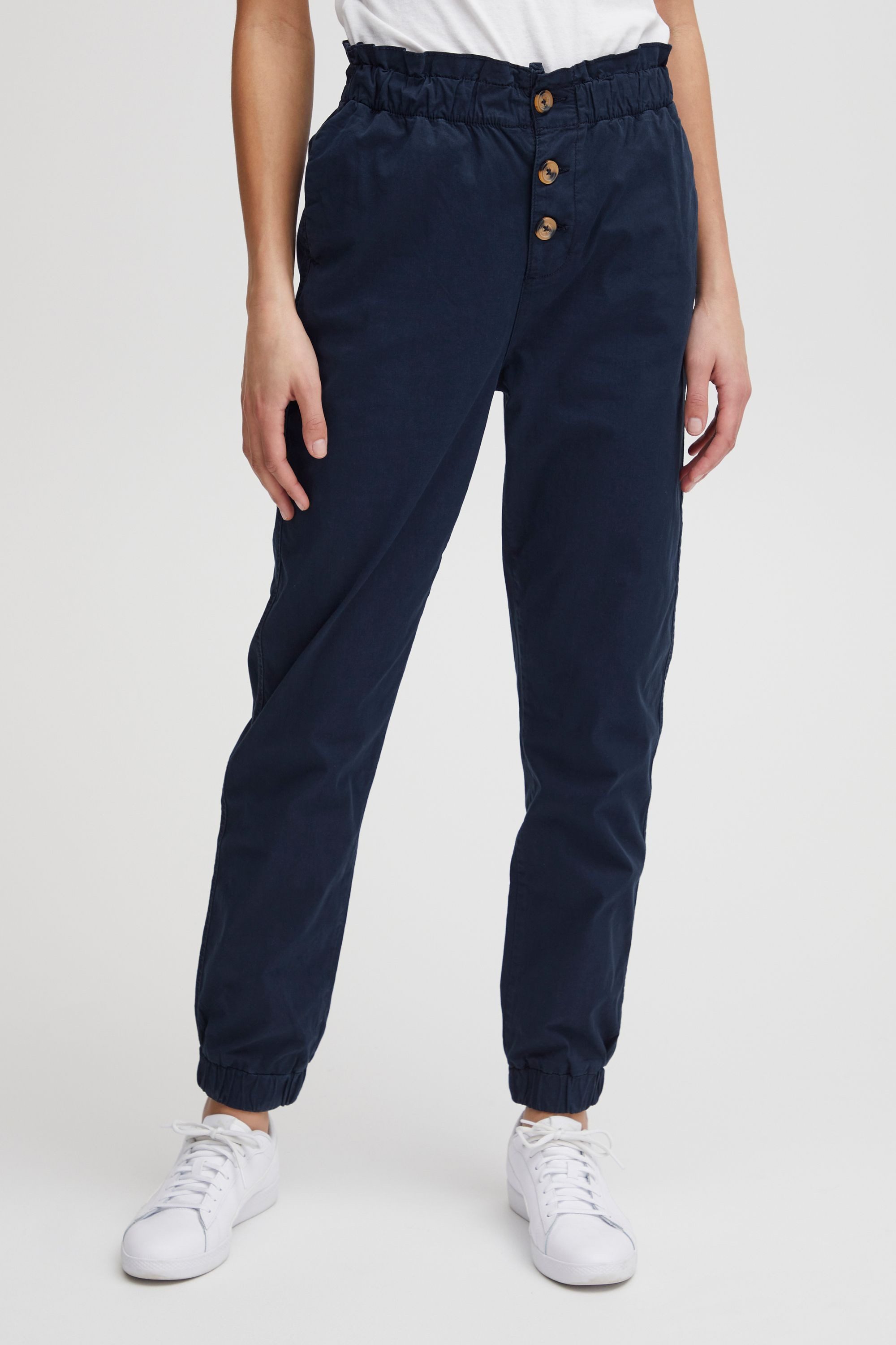 OXMO Chinohose OXCobie Stoffhose mit Paperbag-Bund