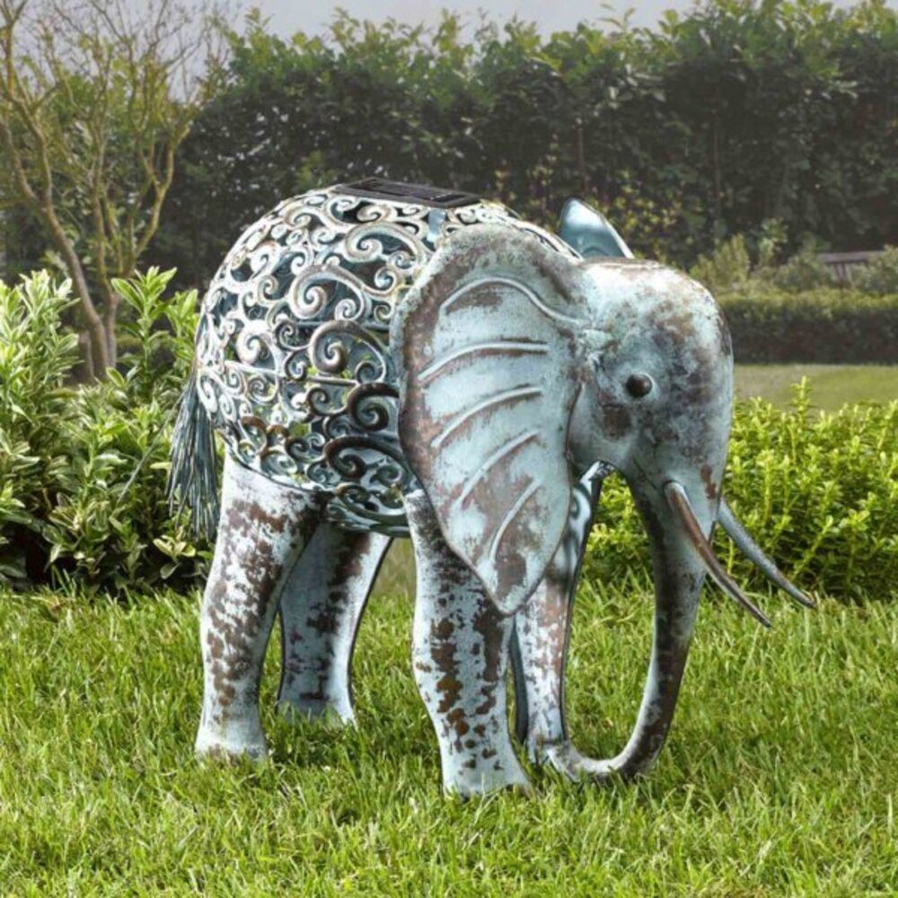 Smart Garden LED Solarleuchte Solar Silhouette Elephant - Dekorative Gartenfigur 38 cm