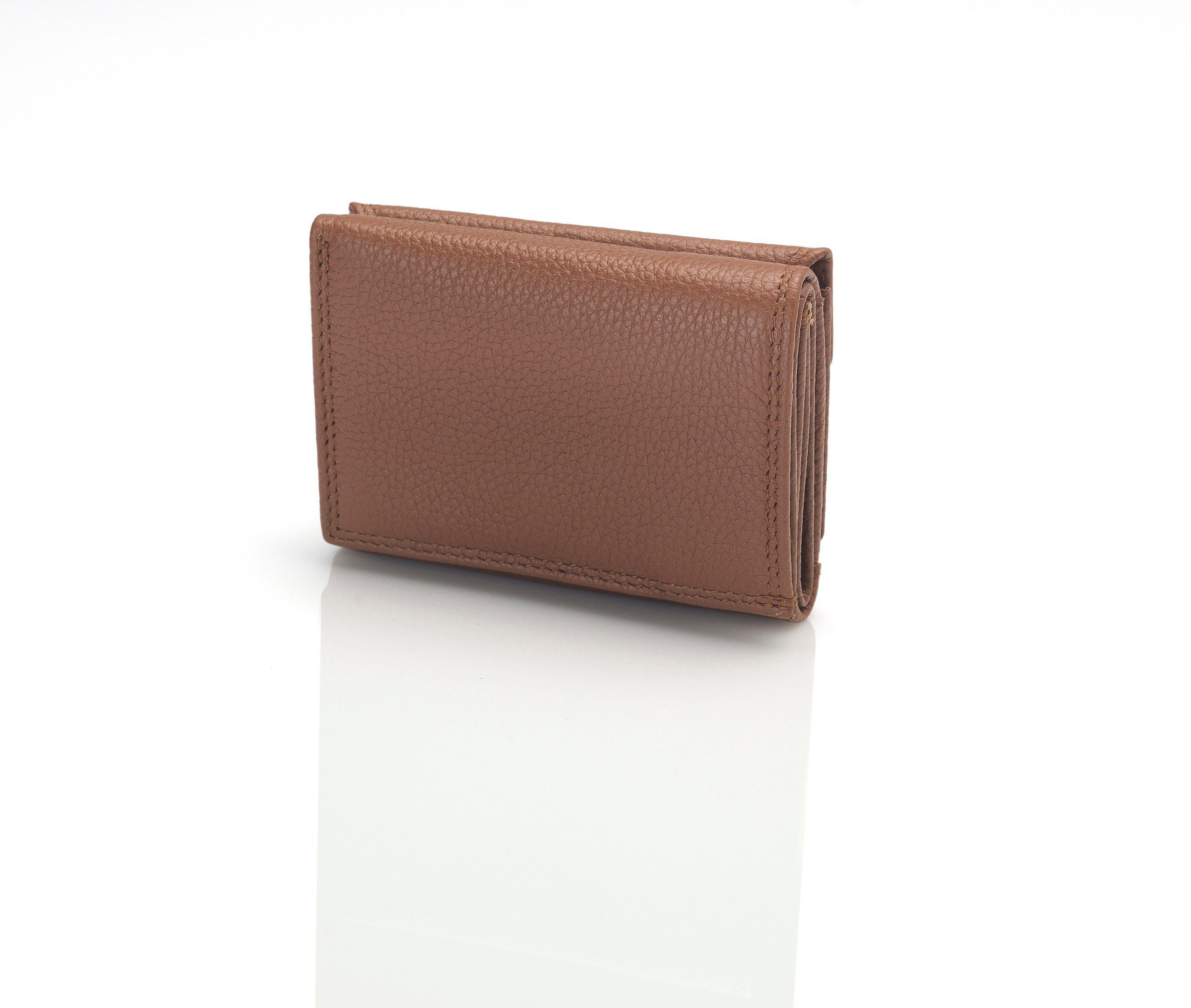 Josephine Osthoff Geldbörse Slim Wallet mit Münzfach caramel