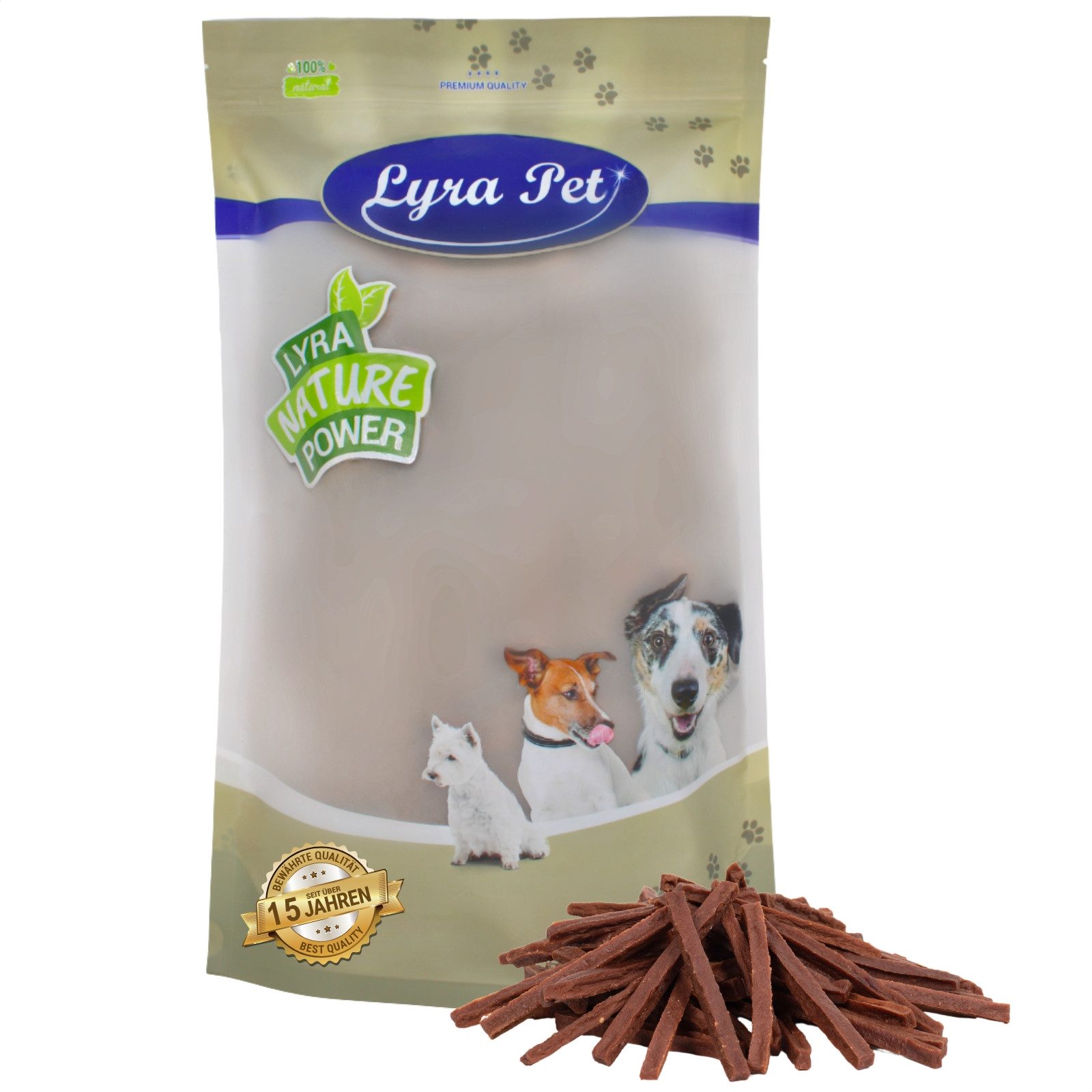 Lyra Pet 1 kg Lyra Pet® Rinderdörrfleisch Sticks Rind, Ergänzungsfutter für: Hund