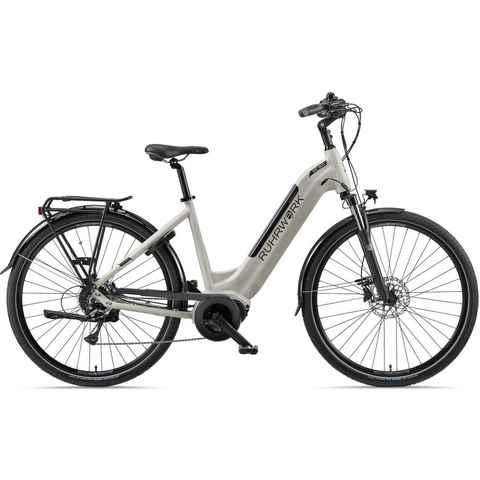 RUHRWERK E-Bike MC 800, 8 Gang Shimano Acera Schaltwerk, Kettenschaltung, Mittelmotor, 522 Wh Akku, Pedelec, Elektrofahrrad für Damen u. Herren, Cityrad