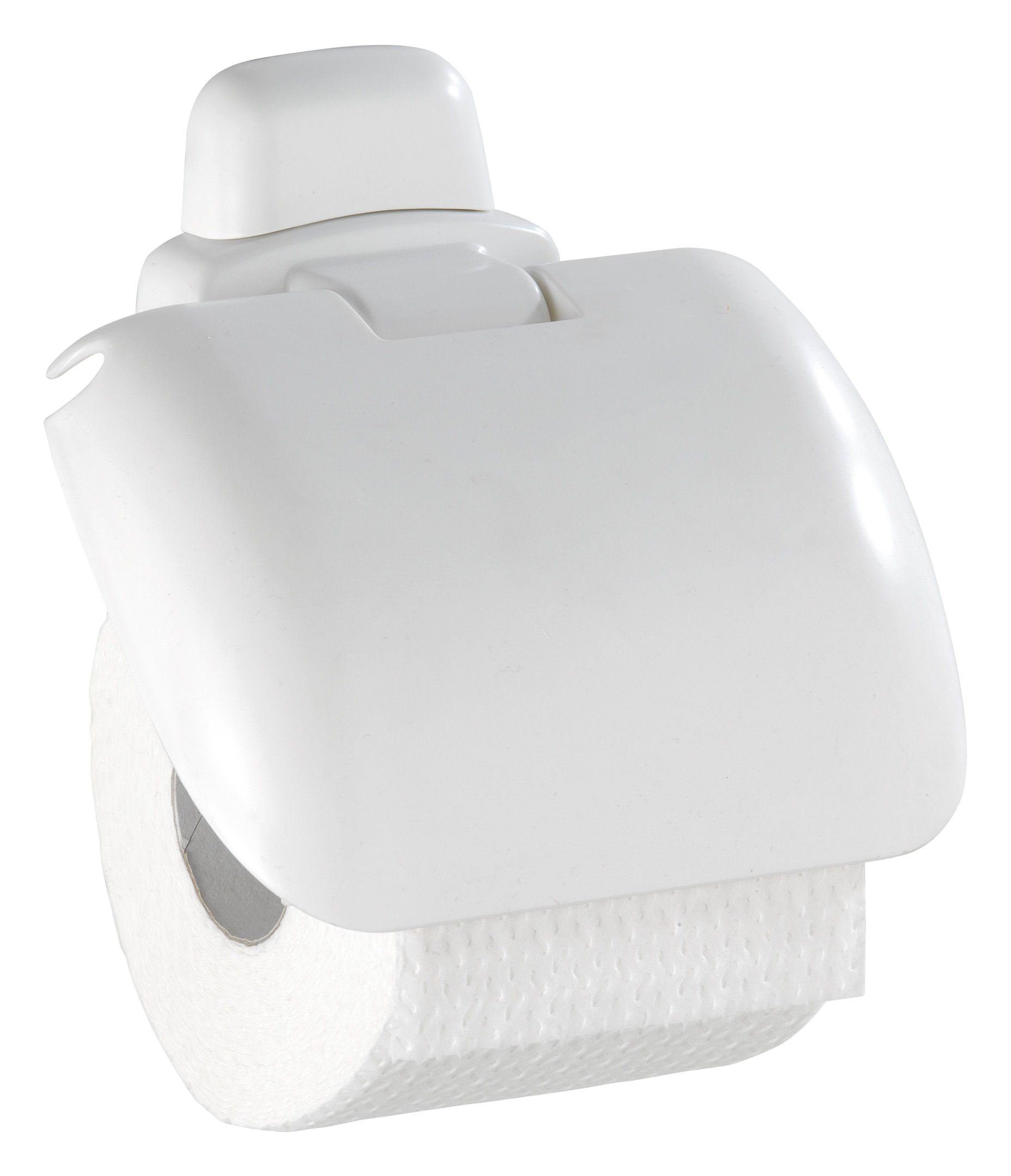 WENKO Toilettenpapierhalter, Pur Kunststoff weiß