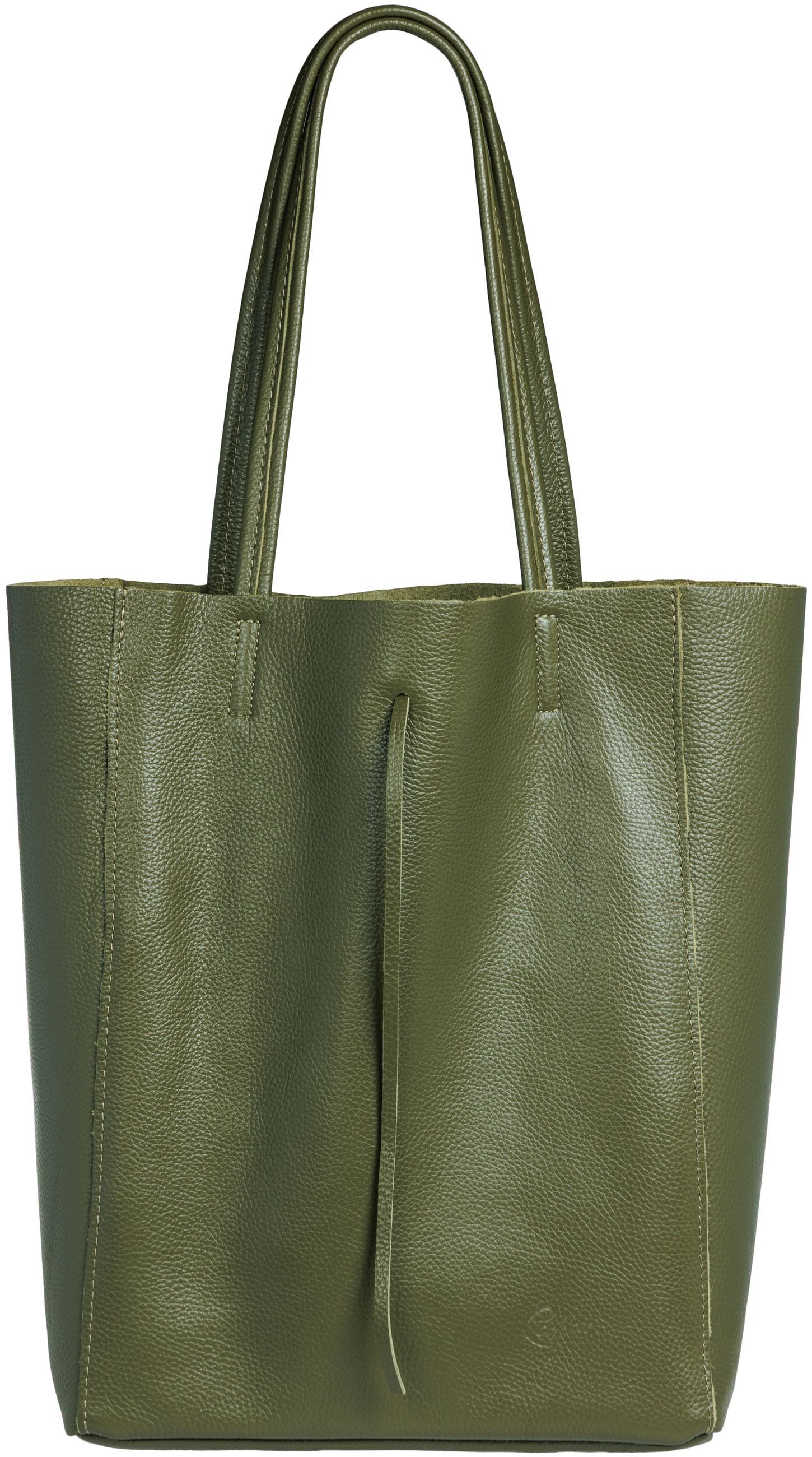 Caspar Schultertasche - Großer Damen Leder Shopper Tasche - CLASSIC LINE - Modell No.780, elegant, robust & unempfindlich - 100% Echtleder - Handmade in Italy