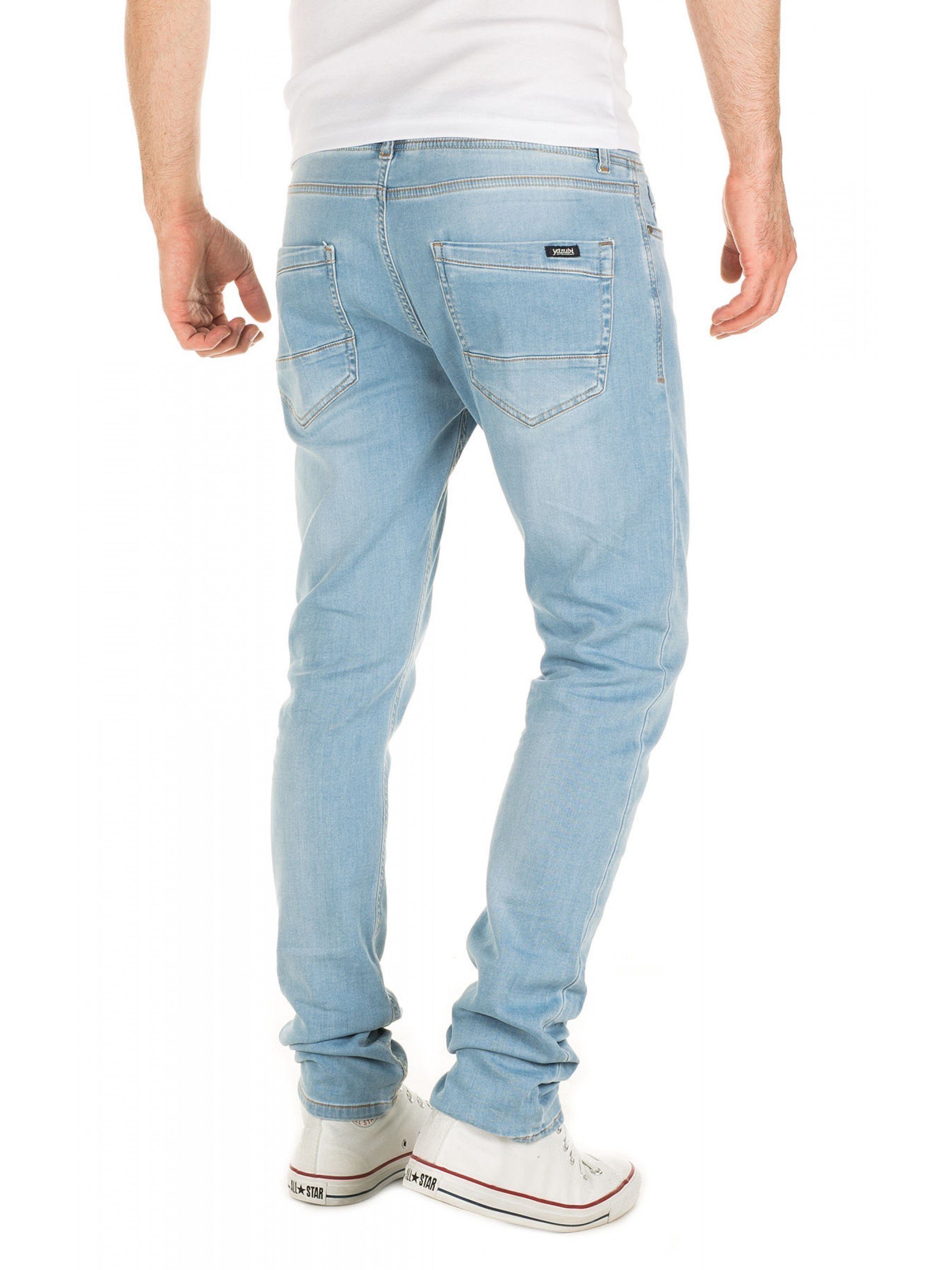 Jeans, in Jeansoptik Schmale 4020) mit Herren Slim-fit-Jeans Yazubi Blau Stretch-Anteil Sweathose Rick shadow (blue