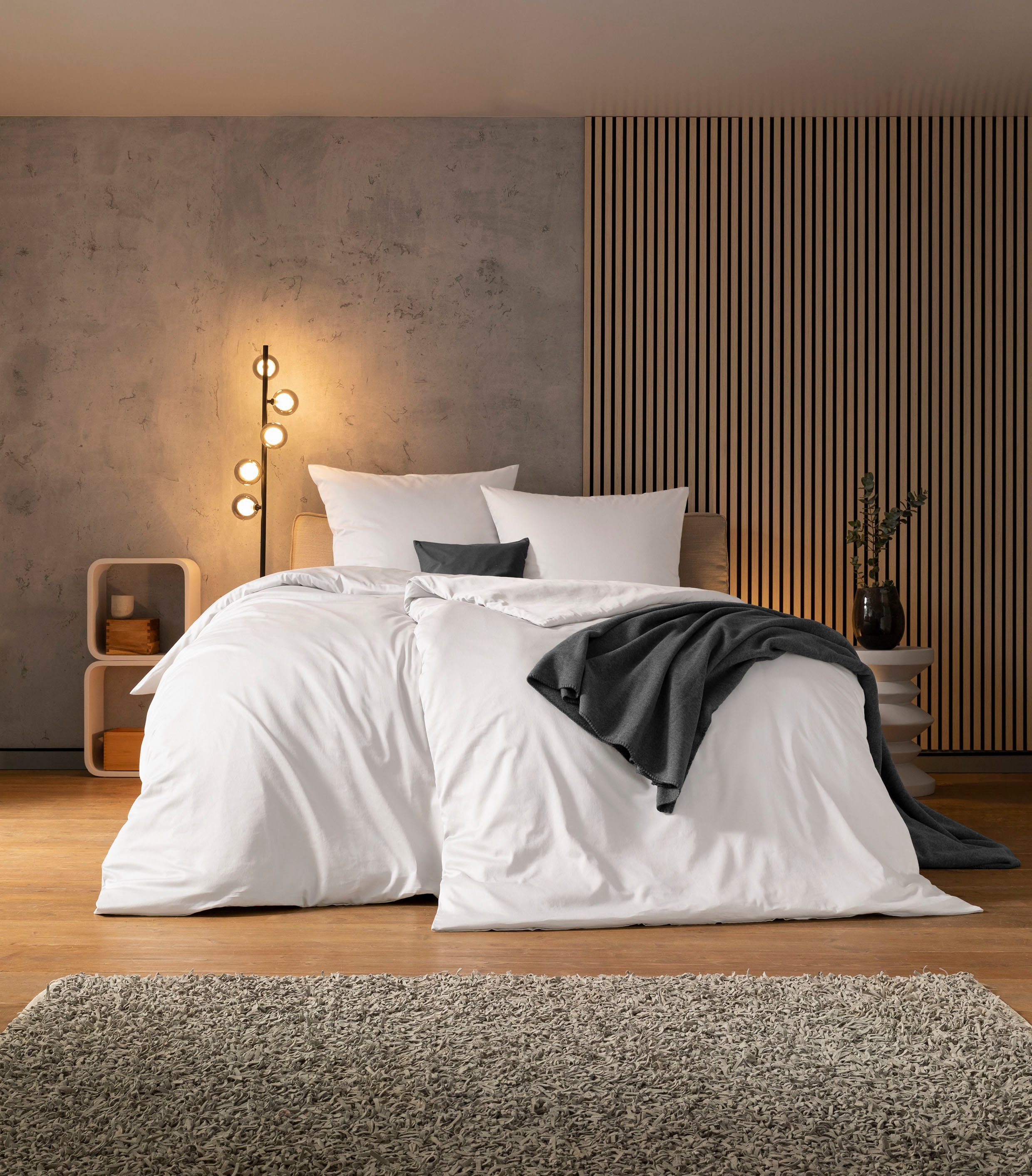 Estella Bettwäsche Valetta, Mako-Satin, 2 teilig, Gefertigt aus mercerisierter Baumwolle.