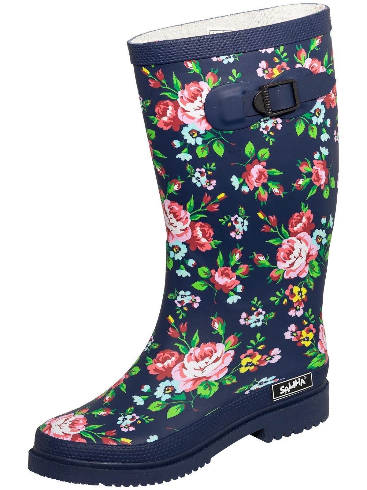 Bockstiegel Regenstiefel Julia dk-blau/multi Gummistiefel günstig online kaufen