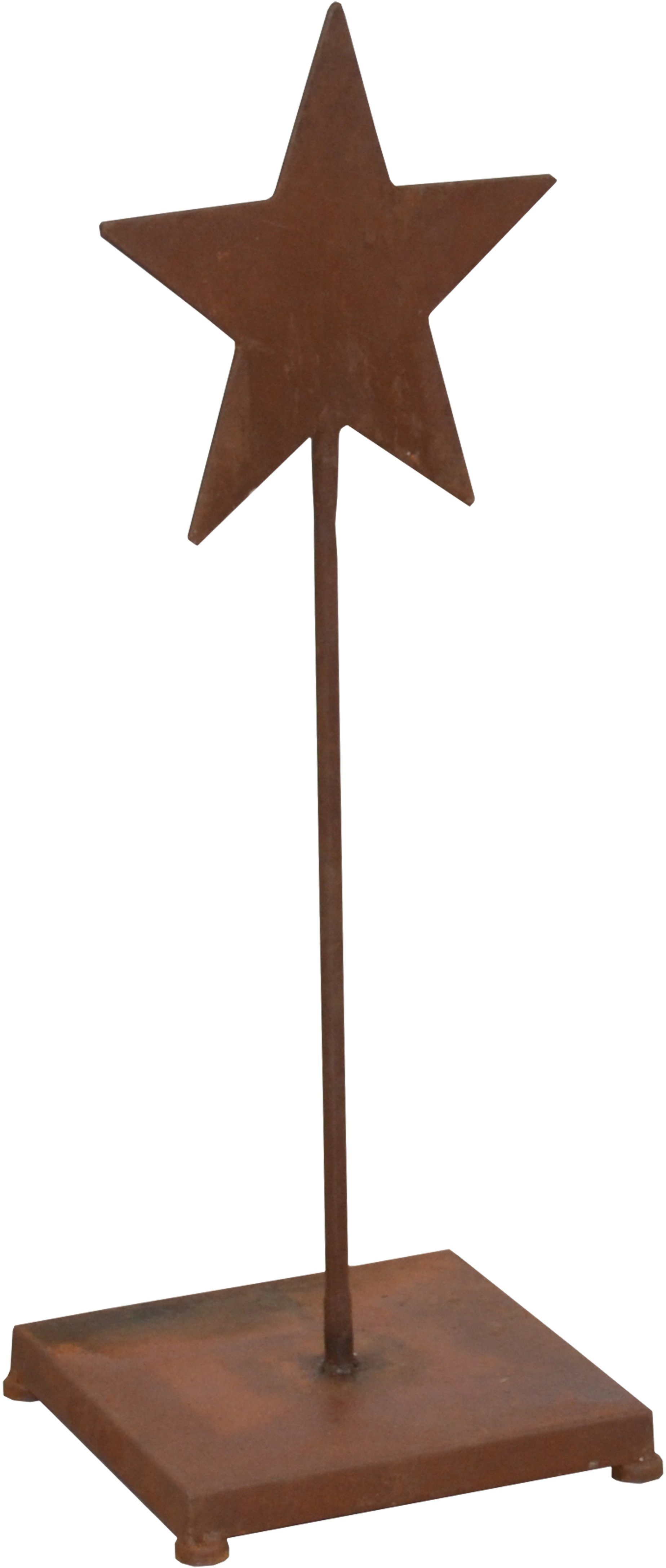 HOFMANN LIVING AND MORE Dekostern Weihnachtsstern, Weihnachtsdeko außen u. innen, aus Metall, mit rostiger Oberfläche