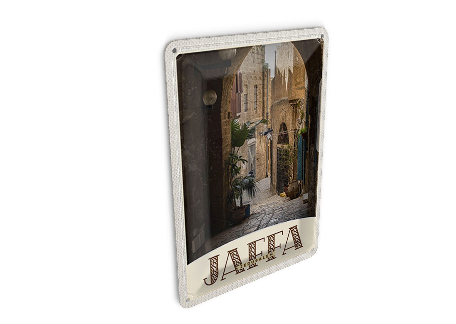 Femer GmbH Postkarte Reise 10x14 cm Jaffa Jerusalem Israel Stadt Weg, unfrankiert