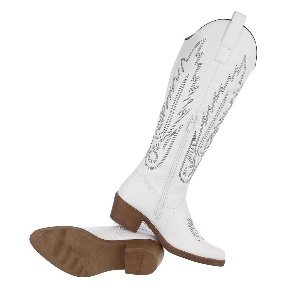 Ital-Design Damen Cowboyboots Western Westernstiefel Blockabsatz günstig online kaufen