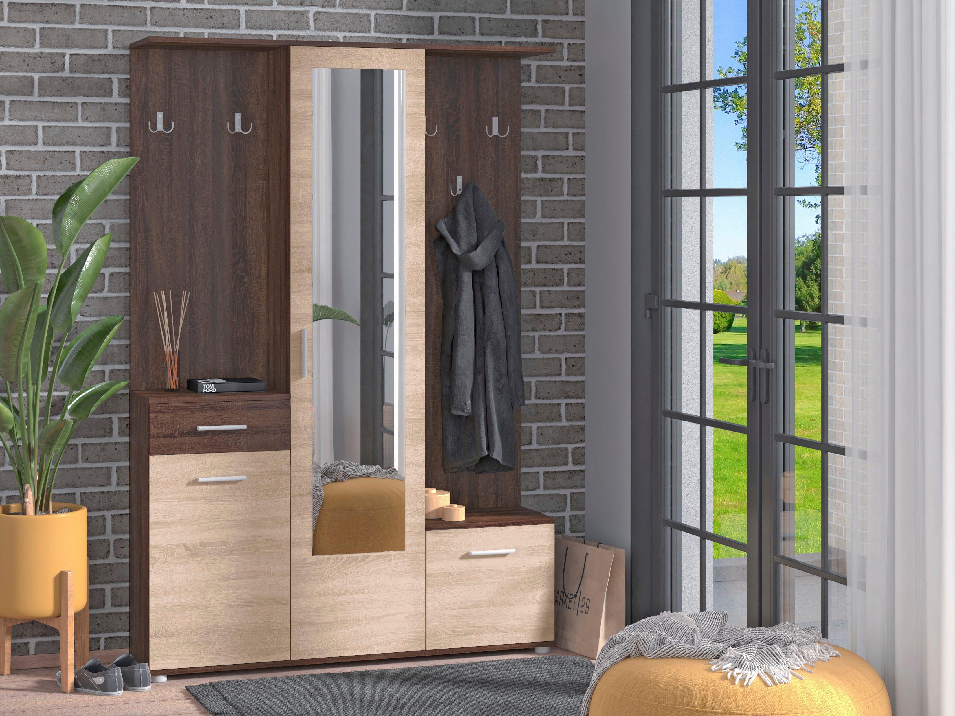 INOSIGN Kompaktgarderobe Martin Flurgarderobe, Dielenschrank, Flurmöbel, günstig online kaufen