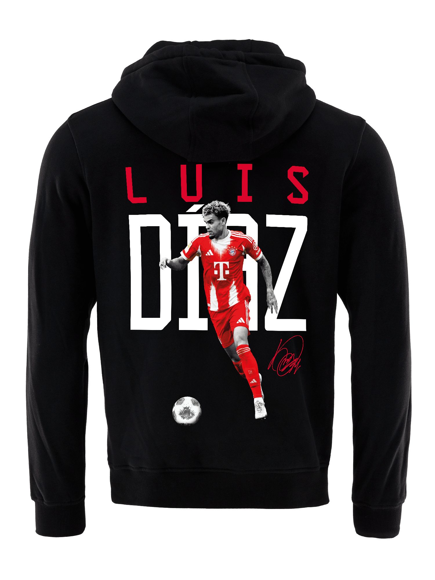 FC Bayern München Kapuzenpullover FC Bayern München, Hoodie Luis Dìaz, Unisex, Schwarz