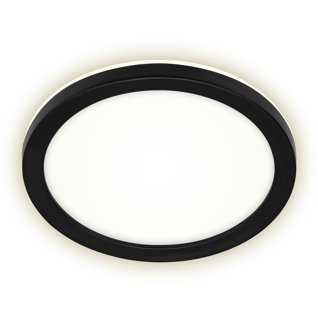 Briloner Leuchten Außen-Deckenleuchte 3008-015, LED fest integriert, 4000K - Neutralweiß, Außenleuchte, 21x2,8cm, Schwarz, 8W, Aussen, Hauswand, Balkon, Wand