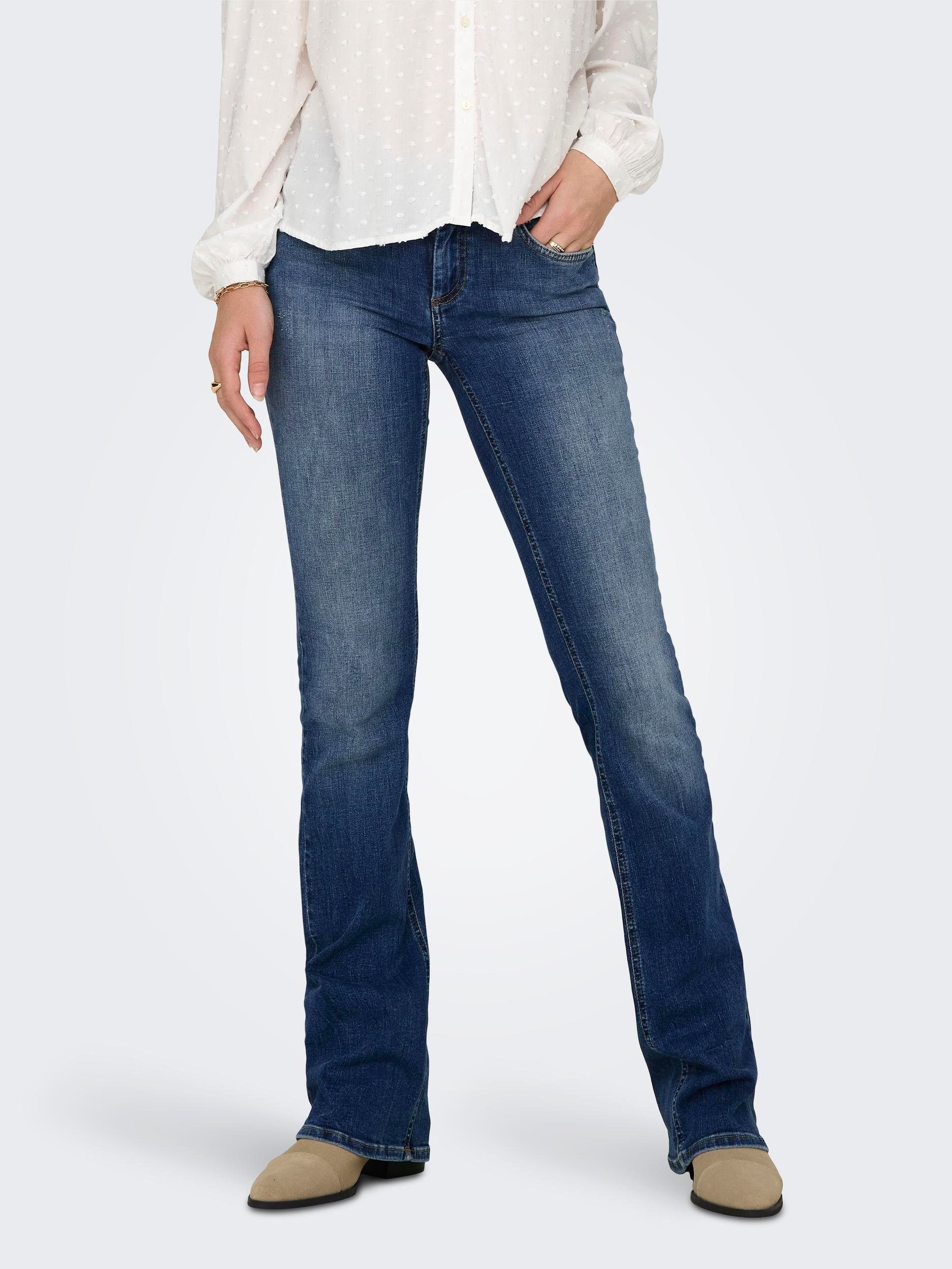 ONLY Bootcut-Jeans ONLBLUSH LW FLARED DNM REA1303 NOOS