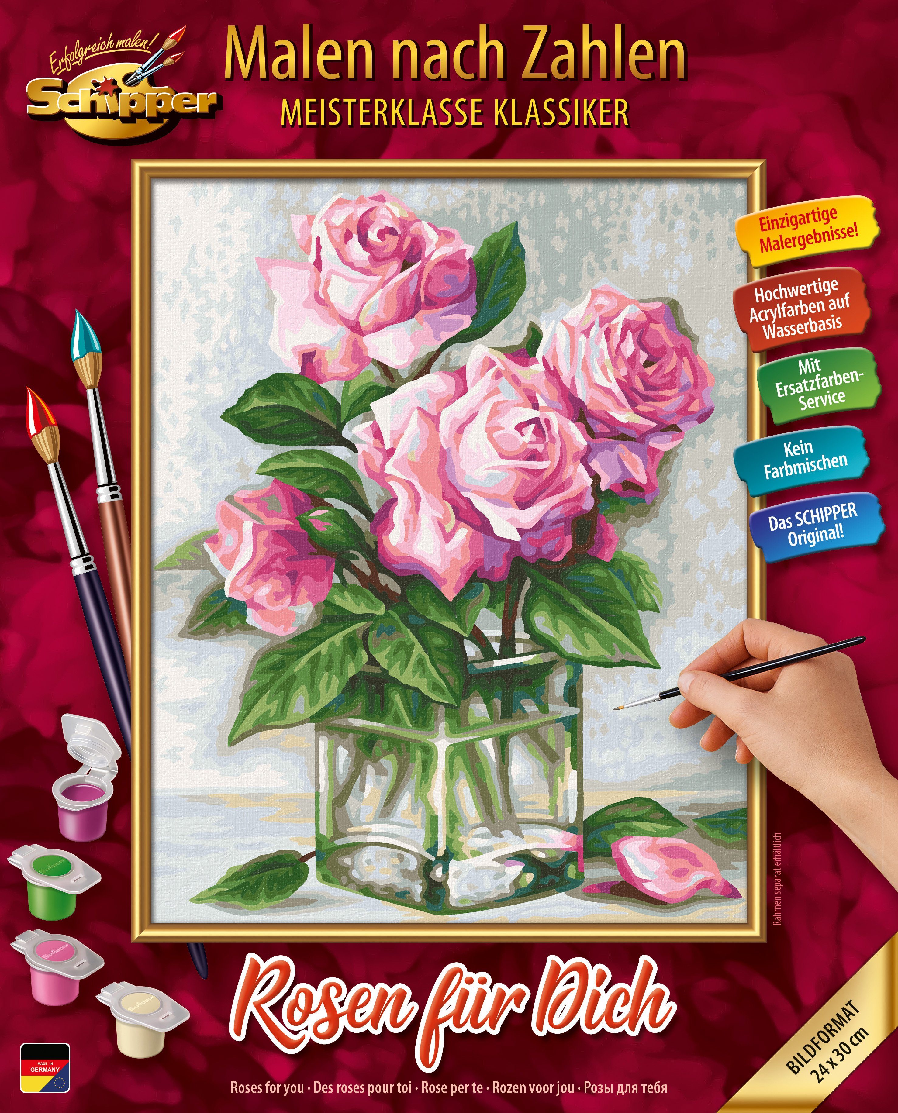 Malen nach Zahlen Meisterklasse Klassiker - Rosen für Dich