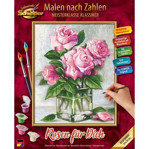 Schipper Malen nach Zahlen Meisterklasse Klassiker - Rosen für Dich, Made in Germany