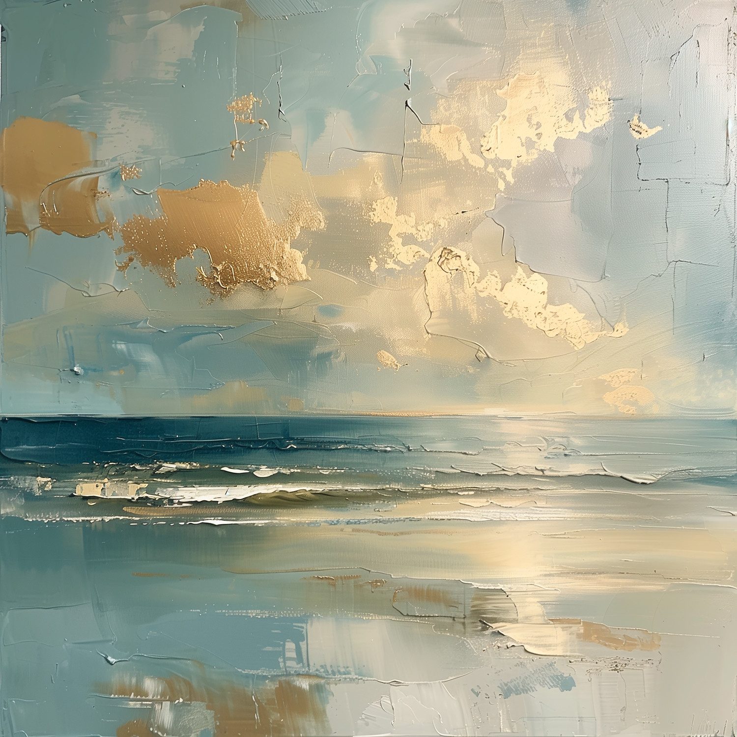 queence Acrylglasbild Ein Tag am Meer, Abstrakt, Abstrakte, Formen, Gemälde, Gewässer, Himmel, Himmelsbilder, Kunst, Meer, Meer Bilder, Sonnenaufgang (1 St), HD Premium Kunstdruck in Galeriequalität