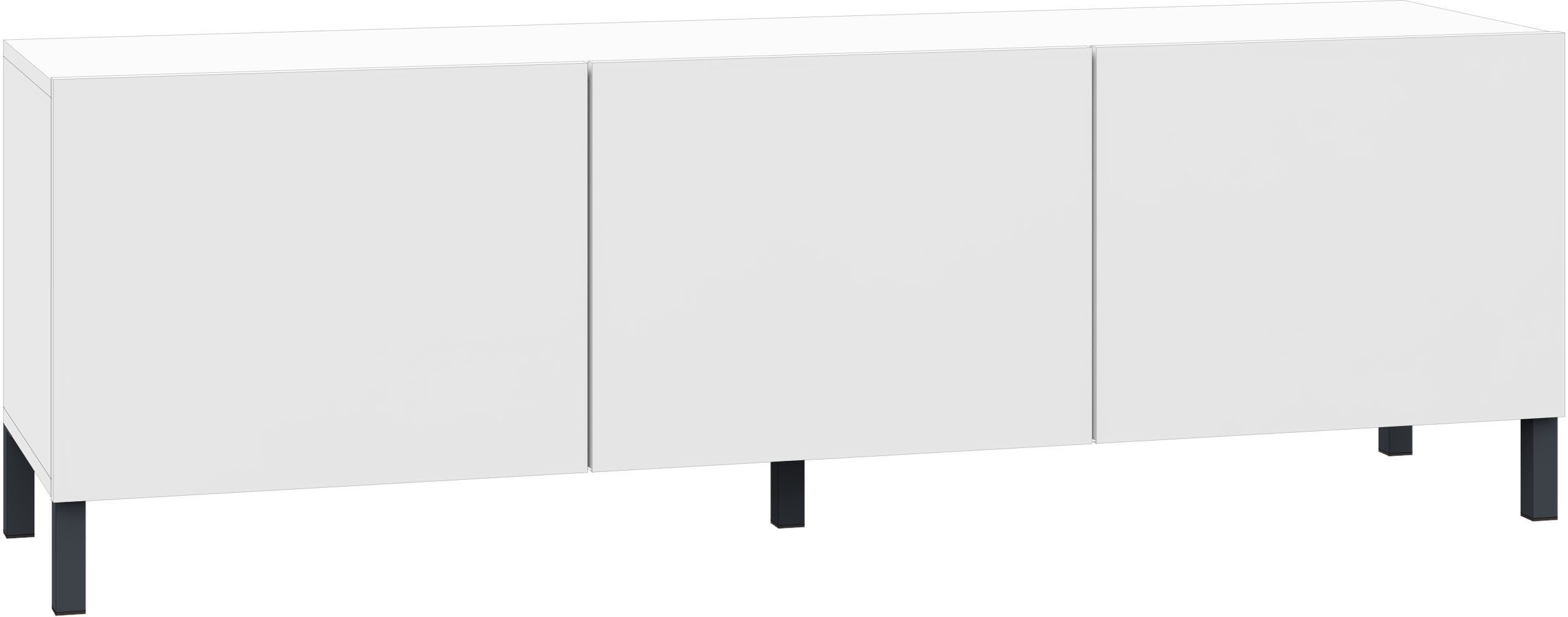 borchardt Möbel Lowboard Sophia, TV-Schrank mit Metallfüßen, Modernes TV-Board, Breite 139 cm, 3-türig