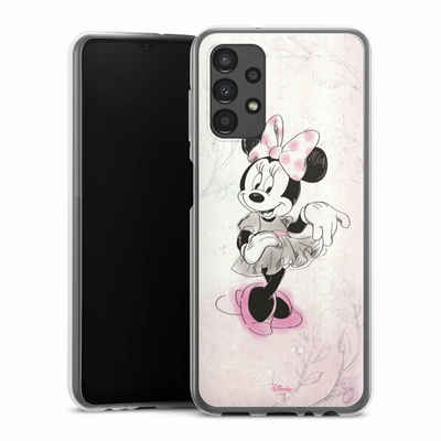 DeinDesign Handyhülle Minnie Mouse Disney Vintage Minnie Watercolor, Samsung Galaxy A13 4G Silikon Hülle Bumper Case Handy Schutzhülle
