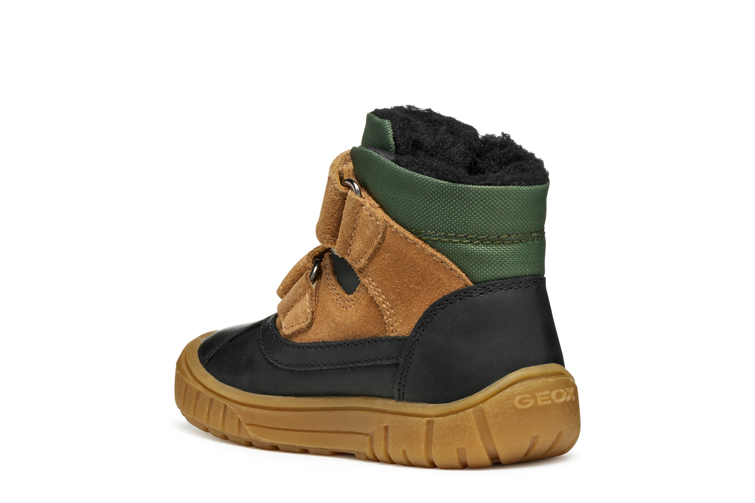 Geox B OMAR BOY WPF Winterboots Klettstiefel, Snowboots mit Warmfutter, Größenschablone zum Download