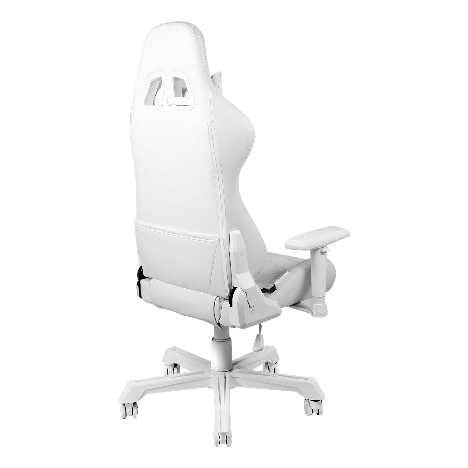 GAM-080 weiß 5 DELTACO RGB Nackenkissen inkl. (kein Beleuchtung Set), Stuhl Kunstleder Herstellergarantie Gaming-Stuhl Jahre Gaming