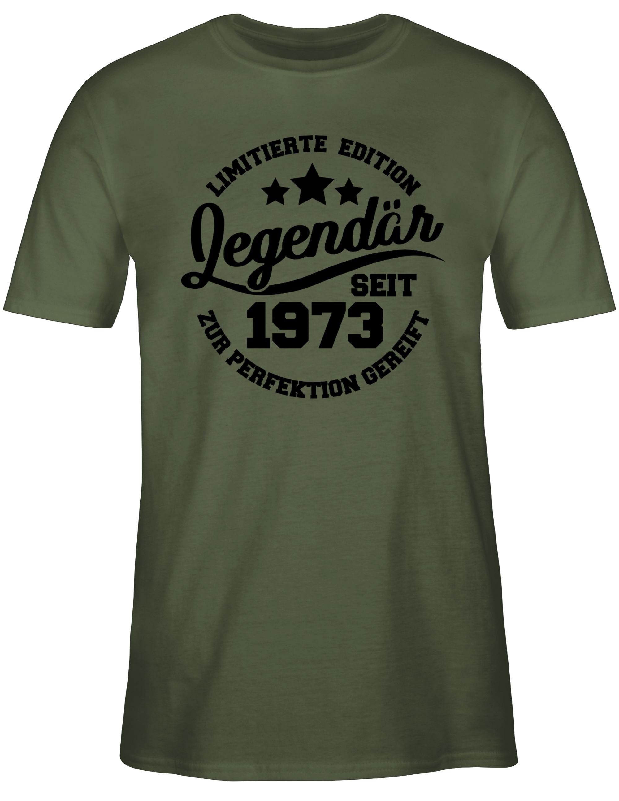 Shirtracer T-Shirt Legendär seit 50. 3 Army 1973 Grün Geburtstag