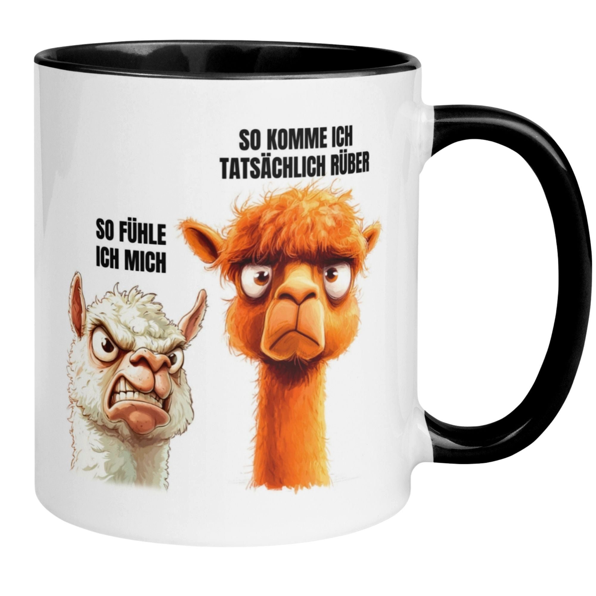 Momentals Tasse Alpaka – „So fühle ich mich“ – lustiger Lama Geschenk Becher, Gratis Versand · Links-&Rechtshänder · Spülmaschinenfest