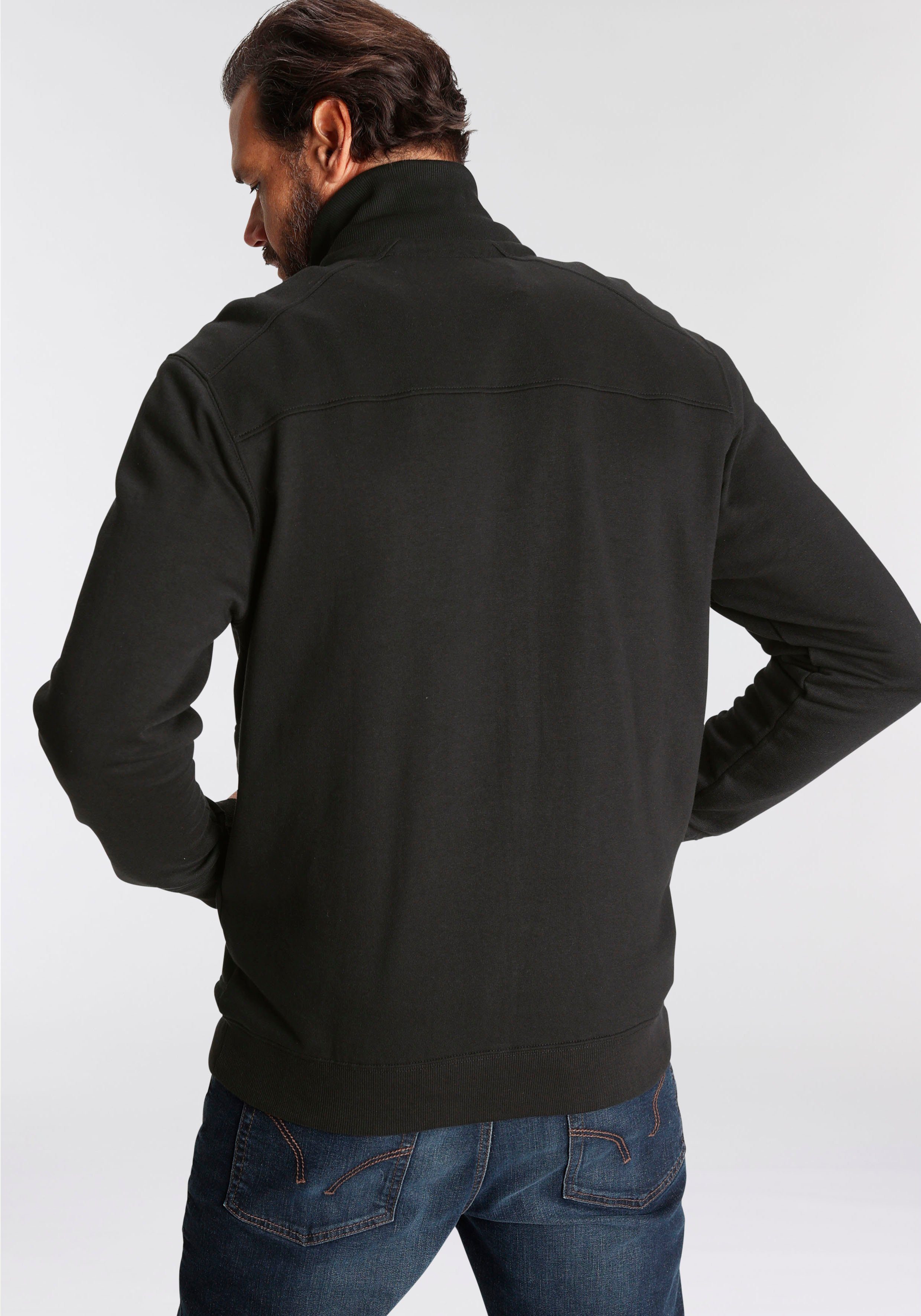 Man's World Sweatjacke mit kontrastfarbigem Reißverschluss